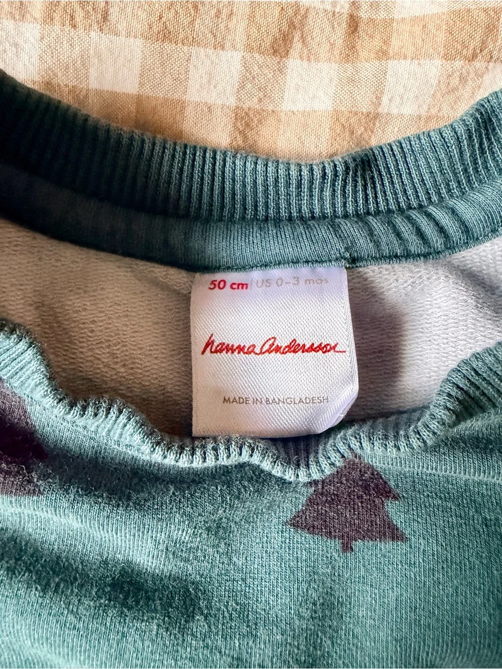 Hanna Andersson Green Set with Dark Tree Print